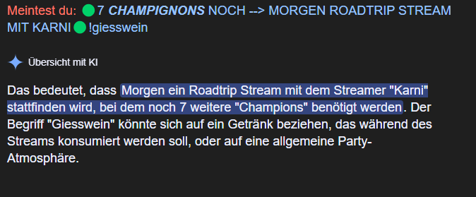 DailyNNOmemes's tweet photo. Ich glaube die KI hat den Streamtitel von @TolkinLoL nicht so ganz verstanden und was @itskarni zu den 7 Champions die noch für die Fahrt fehlen sagen wird https://t.co/Qm43ZfMOlp