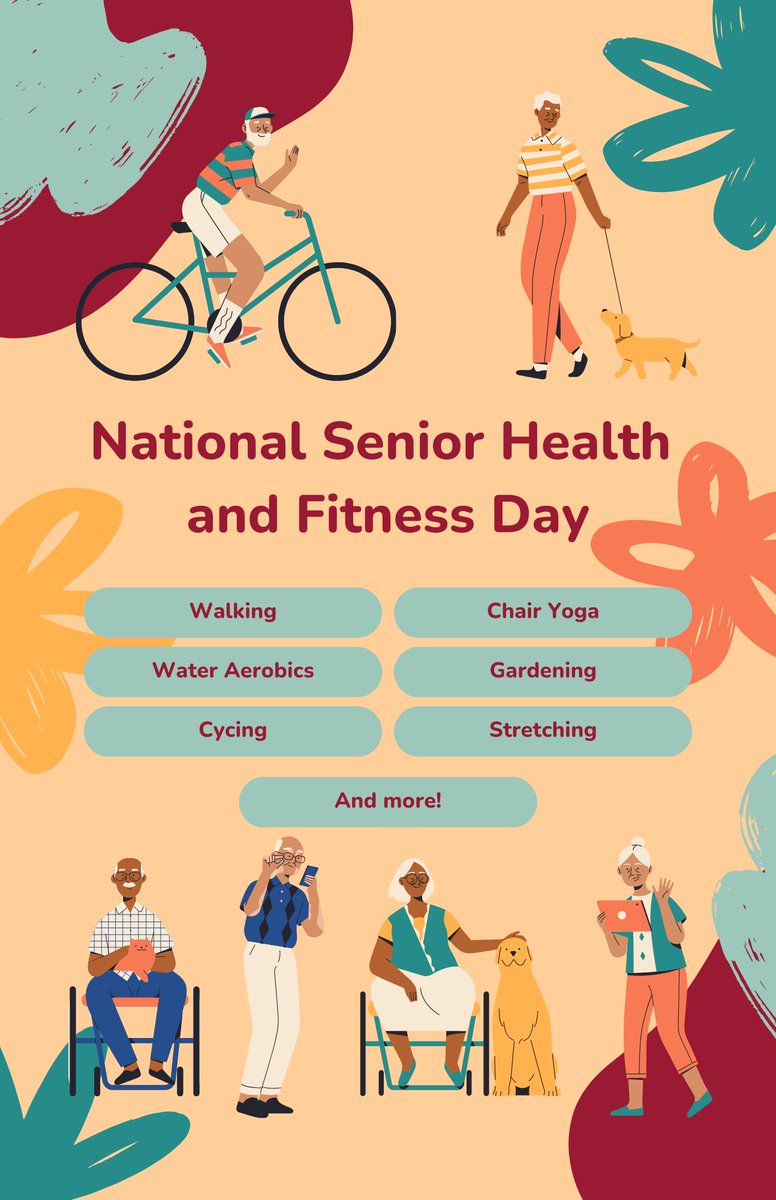putnam_pt's tweet photo. Today, we celebrate the importance of staying active at any age! Regular exercise can improve mobility, boost energy, &amp; enhance well-being for seniors. Whether it's stretching or walking, every movement counts. We're here to support seniors in maintaining a healthy lifestyle. https://t.co/W6jS91OLZl