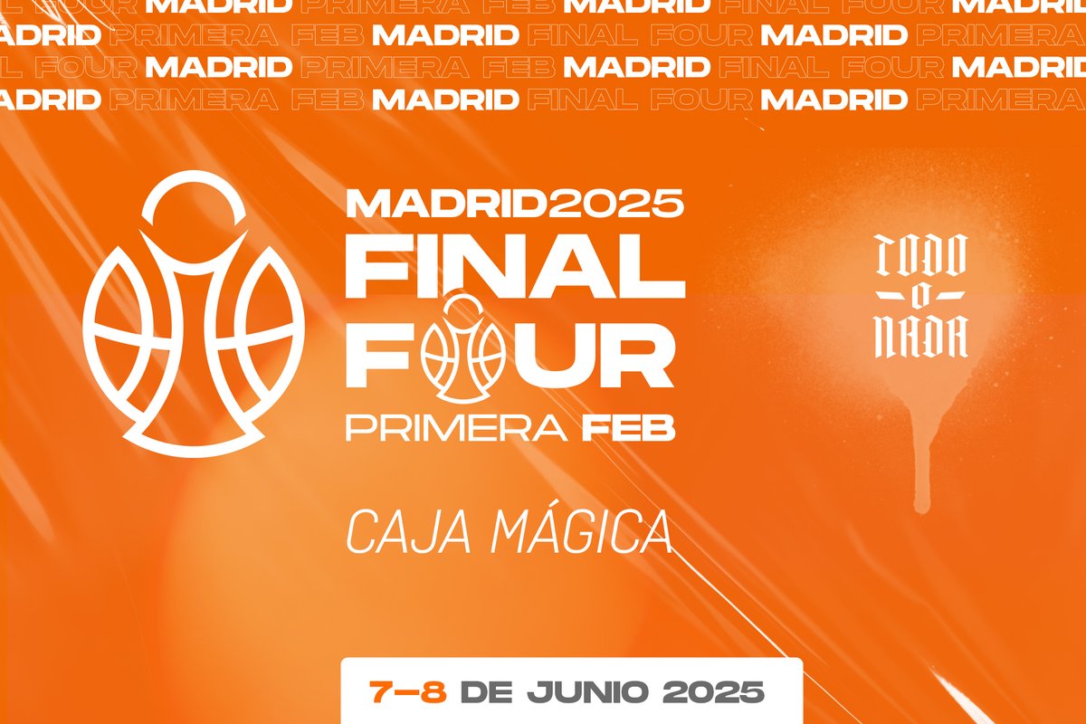 ⤴️ #F4PrimeraFEB: La Caja Mágica acogerá la Final Four 2025 #PrimeraFEB 

🏀 𝗦𝗲𝗺𝗶𝗳𝗶𝗻𝗮𝗹𝗲𝘀:
▶ <a href="/BFuenlabrada/">Flexicar Fuenlabrada</a> 🆚 <a href="/Palencia_Basket/">Súper Agropal Palencia</a> 
▶ <a href="/MovistarEstu/">Movistar Estudiantes</a> 🆚 -------❓

🏟️ Caja Mágica (Madrid)
🗓️ Sábado 7 y domingo 8

📝 Más información ⬇
feb.es/2025/5/28/balo…

⚔️ #TodoONada