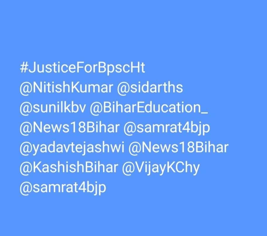 AlpanaKarn's tweet photo. हर सफल शिक्षकों का यही पुकार जल्द करें पोस्टिंग पर विचार ।
#JusticeForBpscHt
@NitishKumar @sidarths 
@sunilkbv @BiharEducation_
@News18Bihar @samrat4bjp
@yadavtejashwi @News18Bihar 
@KashishBihar @VijayKChy 
@samrat4bjp https://t.co/Yj5zyydagN