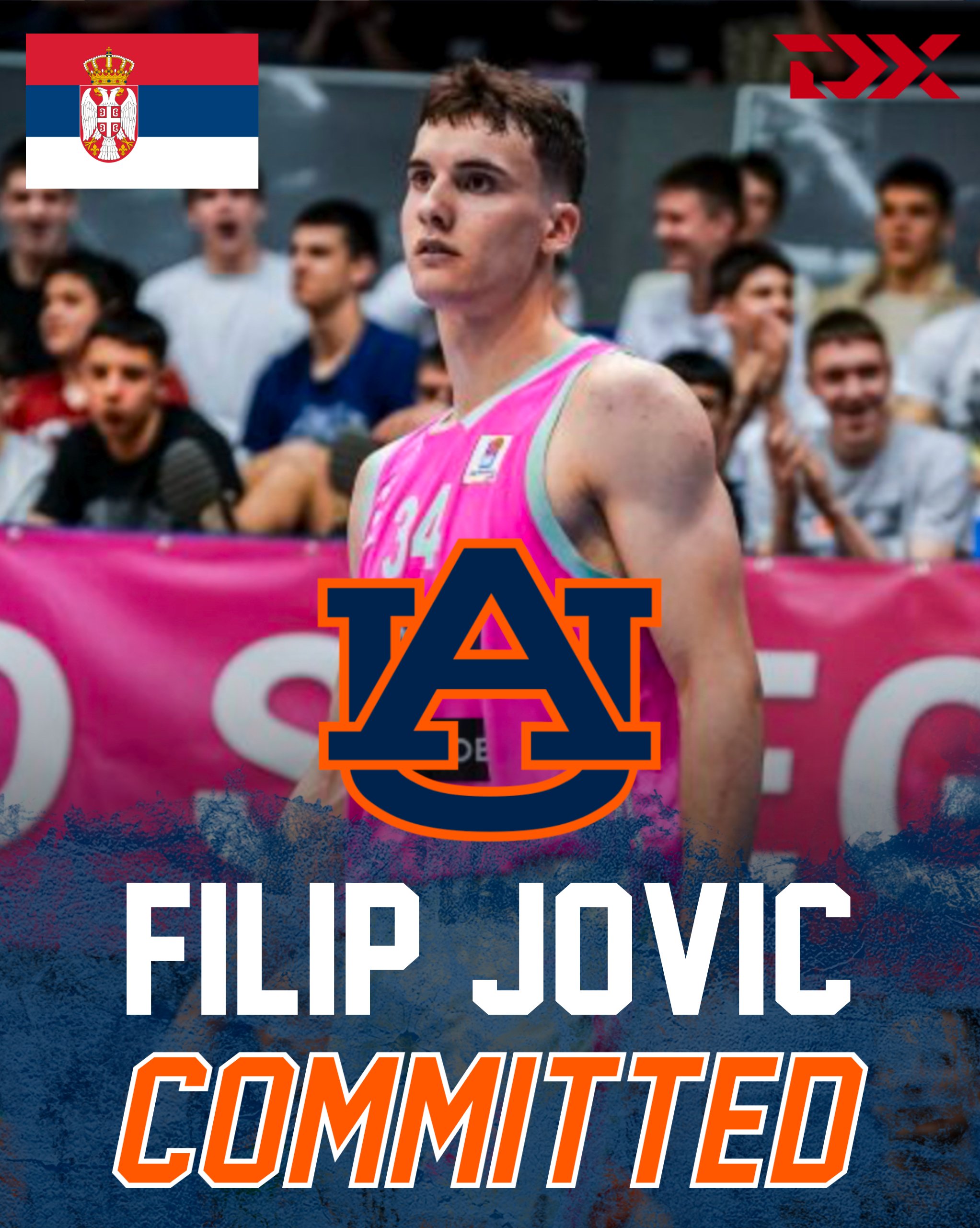 Jonathan Givony on X: "NEWS: Serbian big man Filip Jovic has committed to  Auburn, agent Misko Raznatovic told ESPN. The 6'9, 20-year-old averaged  12.2 points (65% 2P%), 3.9 rebounds in 22 minutes