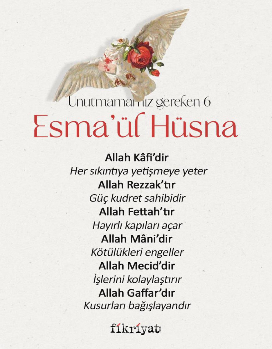 Unutmamamız gereken 6 Esma-ül Hüsna💌