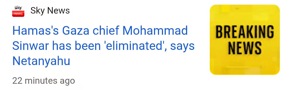 It is now confirmed Israel killed Mohammed Sinwar while he was hiding under the European hospital.

FACT: Hamas leaders hide under hospitals. Every single media outlet should apologise for demonising Israel over the strike, and the entire @bbcnews Verify team should be fired.