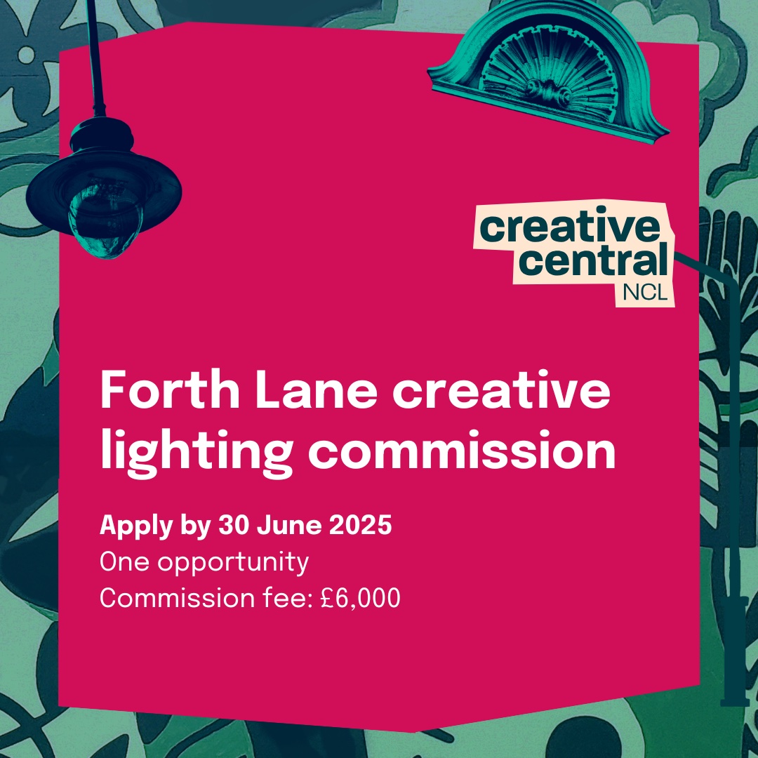 CreativeCentNCL's tweet image. We've got three artist call outs with deadlines in June!
£30k Grainger Market Wayfinding, apply by 9 June
£1.5k Murals in Forth Lane, apply by 30 June
£6k Lighting installation in Forth Lane, apply by 30 June
creativecentralncl.co.uk/opportunity-ty…