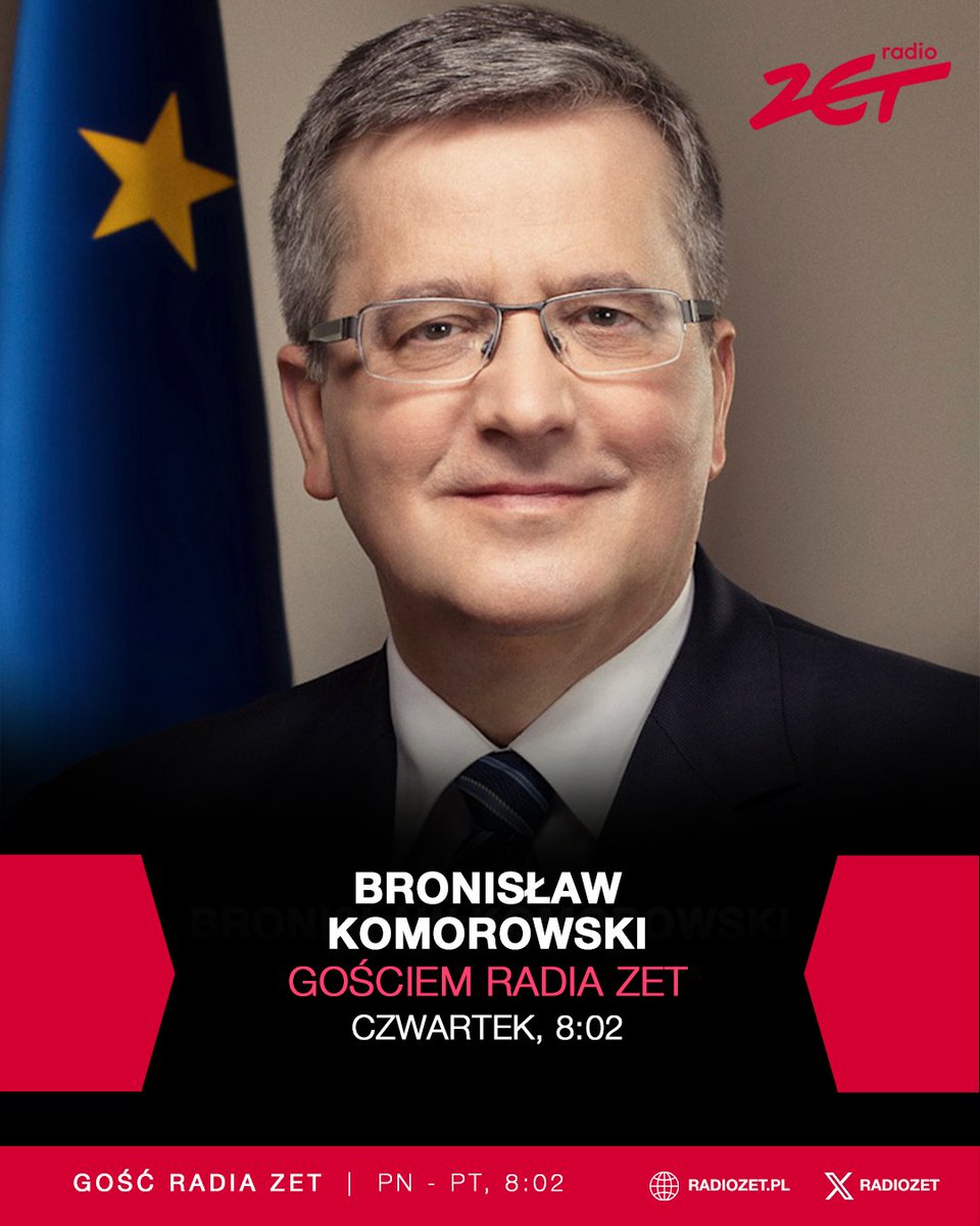 W czwartek gościem Bogdana Rymanowskiego będzie były prezydent Bronisław Komorowski.
➡️ player.radiozet.pl

#RadioZET <a href="/Gosc_RadiaZET/">Gość Radia ZET</a>