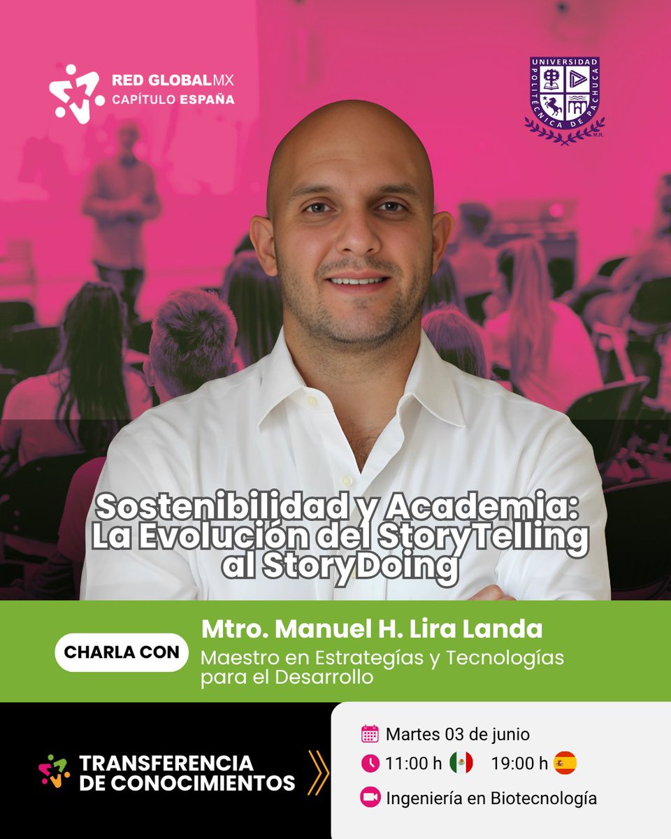 Red Global Mx España (@redglobalmxesp) on Twitter photo "La sostenibilidad no se enseña, se lidera. Es hora de pasar de las ideas a la acción. 💥🌱"
Transferencia de conocimientos presenta: 
“Sostenibilidad y Academia: La Evolución del StoryTelling al StoryDoings”📑👯♀️
¡No te lo pierdas!
#TDC2025
#RGMXES
#Sostenibilidad "La sostenibilidad no se enseña, se lidera. Es hora de pasar de las ideas a la acción. 💥🌱"
Transferencia de conocimientos presenta: 
“Sostenibilidad y Academia: La Evolución del StoryTelling al StoryDoings”📑👯♀️
¡No te lo pierdas!
#TDC2025
#RGMXES
#Sostenibilidad