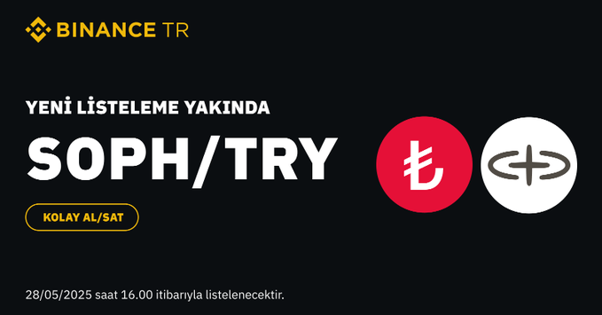 🎉 Bugün saat 16.00’da #BinanceTR’de $SOPH / TRY işlem çiftiyle listelendi.

Sophon projesi, zkSync altyapısı üzerine inşa edilmiş ve gerçek dünya uygulamalarıyla kriptoyu buluşturan yenilikçi bir ZK blockchain'dir.

📌 Peki Sophon nedir?

Sophon; içerik üreticileri, oyuncular ve