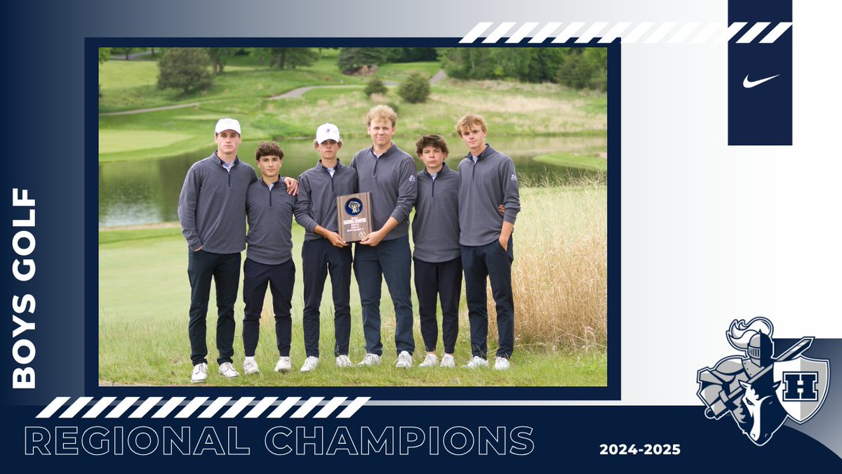 HudHS_Athletics's tweet image. With a team score of 299 at Troy Burne our Boys Golf Team secured a Regional Championship and will advance to Sectionals on Wednesday in Wausau!