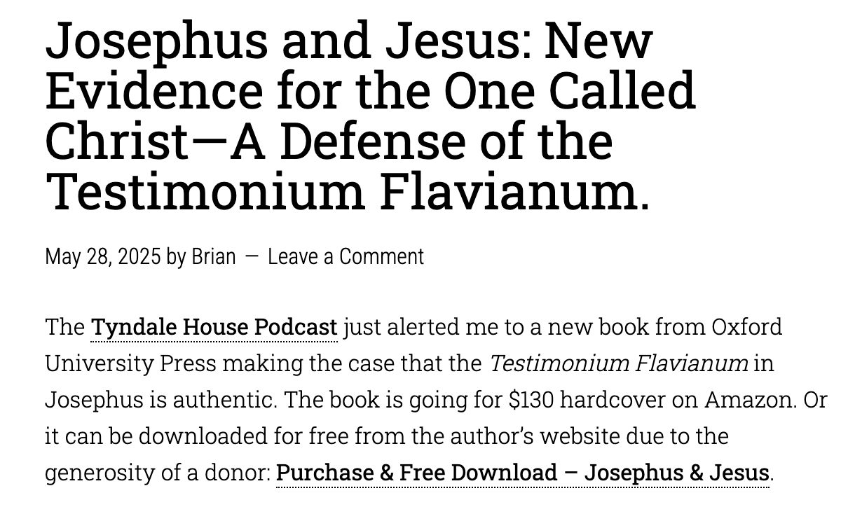 AndyNaselli's tweet image. A tip from my friend Dr. Brian Collins: exegesisandtheology.com/2025/05/28/jos…
Free PDF here: academic.oup.com/book/60034/boo…