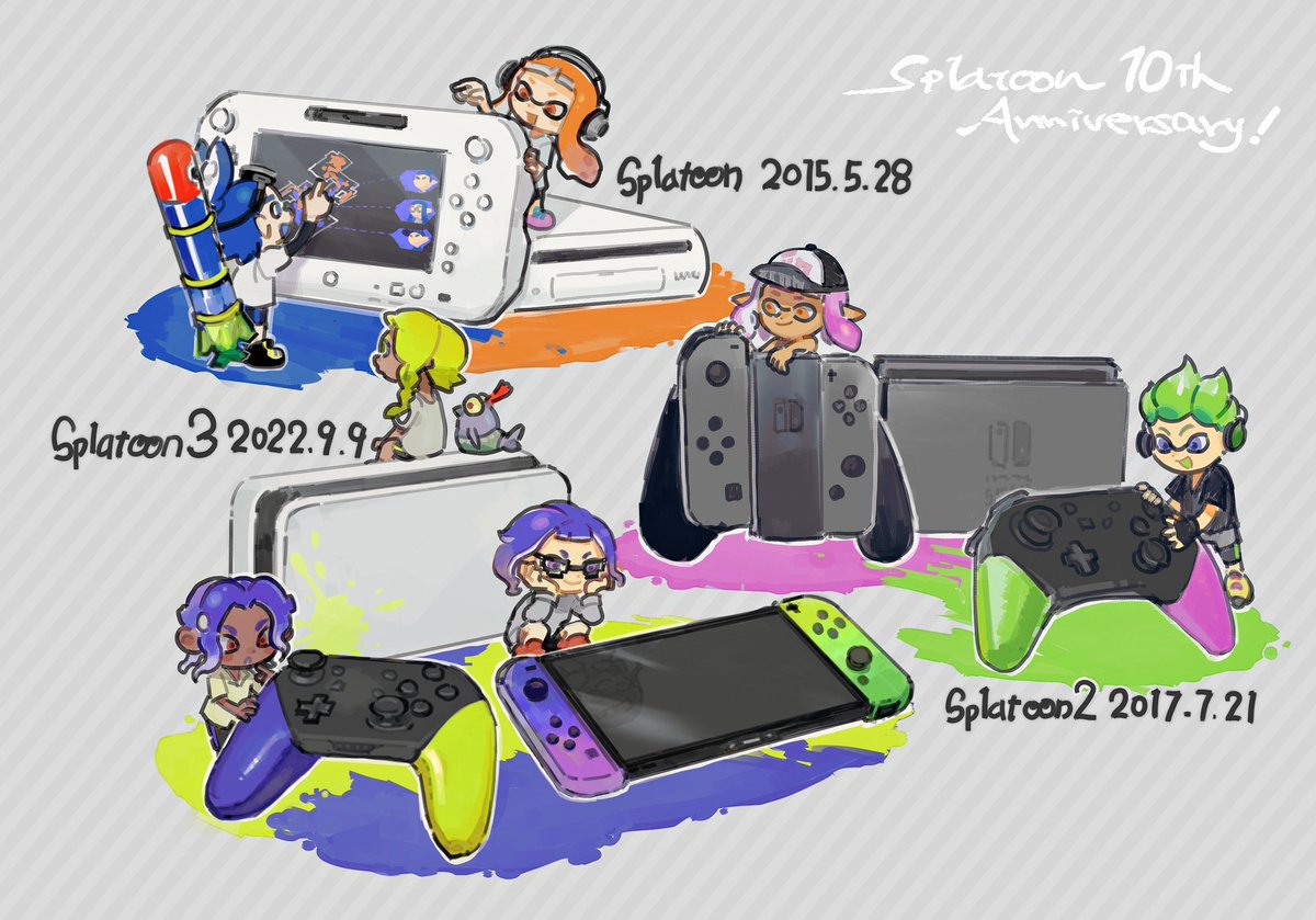 おめでとう‼️
#Splatoon10thAnniversary
 #Splatoon10周年