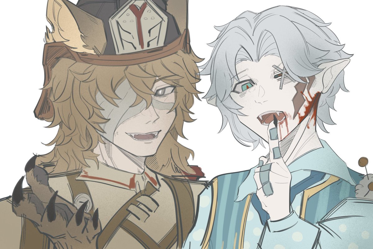 RaggedClouds's tweet image. #フロマティ #florimatt #火偶 #第五人格 
🐺🧛