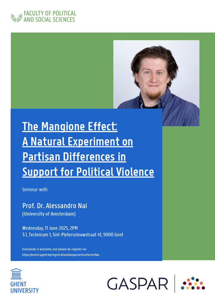 ➡️Save the date!⬅️

Interested in political violence, party dynamics and democratic norms? 👀 On 11 June, research group Gaspar has the pleasure to welcome prof. dr. <a href="/alessandro_nai/">Alessandro Nai</a> for our Gaspar lecture series! 

All are welcome! Registration link 👇