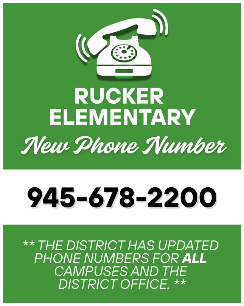 📞 The district has updated phone numbers for all campuses and the district office. 📍
The NEW Rucker Elementary phone number is 945-678-2200. The NEW district phone number is 945-678-0000. Visit: prosper-isd.net/o/pisd/page/di….