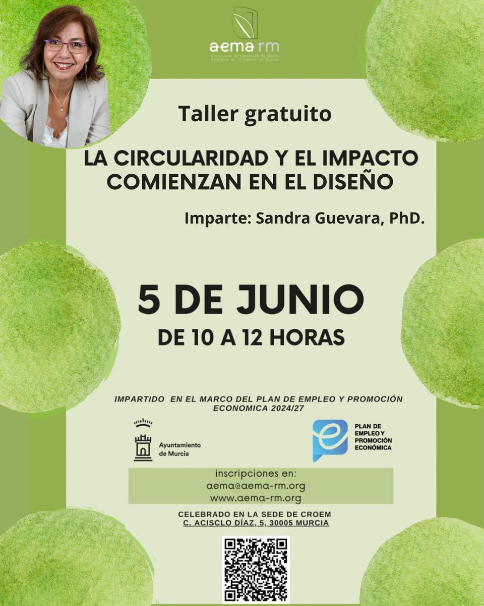AEMArm's tweet photo. ¿Diseñas productos o diseñas futuro?
📅 El 5 de junio, te esperamos en CROEM (Murcia) para el taller presencial: “La circularidad y el impacto comienzan en el diseño” #Ecodiseño #EconomíaCircular #MurciaCircular #DíaDelMedioAmbiente
https://t.co/sZVMns9y5c https://t.co/JVr7j7ncSh