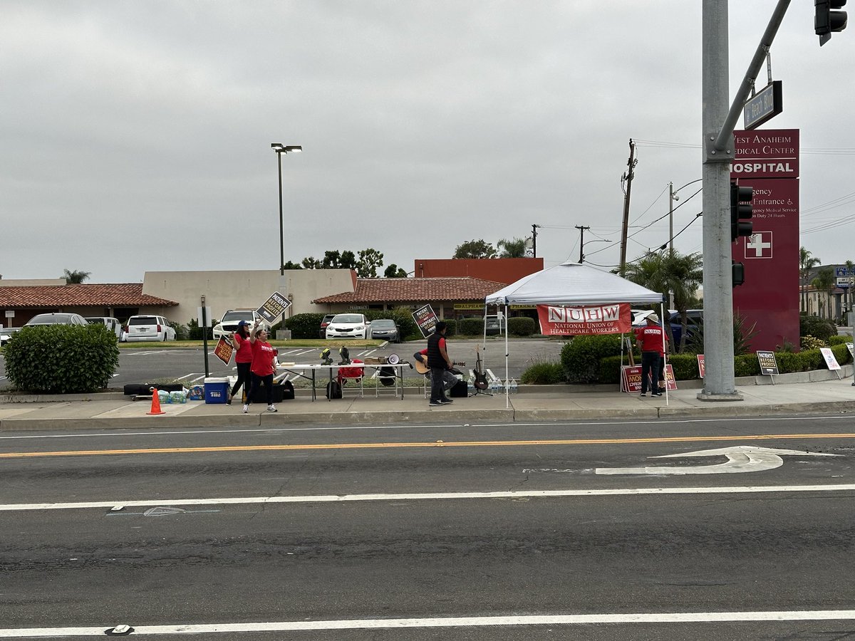 Today is the halfway point for a five-day strike at West Anaheim Medical Center.