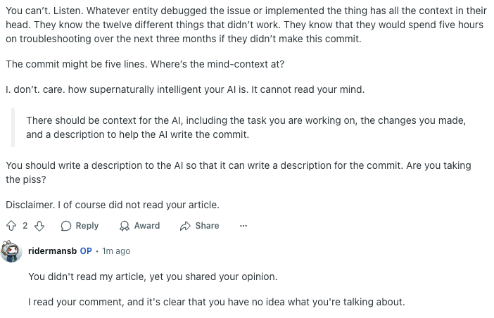 ridermansb's tweet photo. It's not always that I post something on the internet. 

On the few occasions when I have, I receive responses like this one. 

I wonder what is happening with people who no longer know how to communicate online. https://t.co/yUNegLkKwu