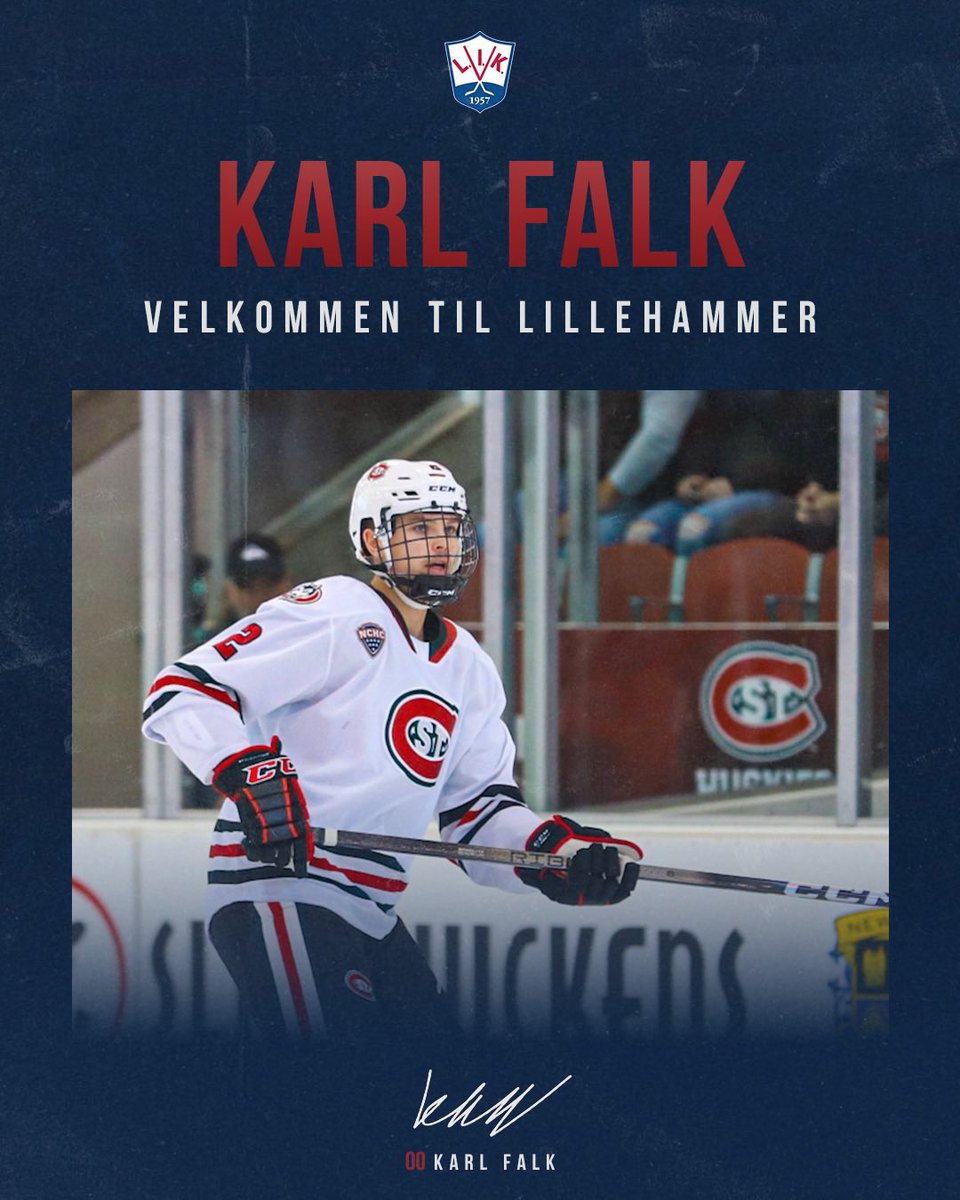 LillehammerIK's tweet photo. 𝐕𝐄𝐋𝐊𝐎𝐌𝐌𝐄𝐍, 𝐊𝐀𝐑𝐋 𝐅𝐀𝐋𝐊! 

Fra Stockholm til USA - nå venter Norge og EHL💥

🔗Les mer om den nye signeringen her: https://t.co/rLwUAi3OKC

Foto: Amanda Robak #2hockey https://t.co/MWK3OebUi2