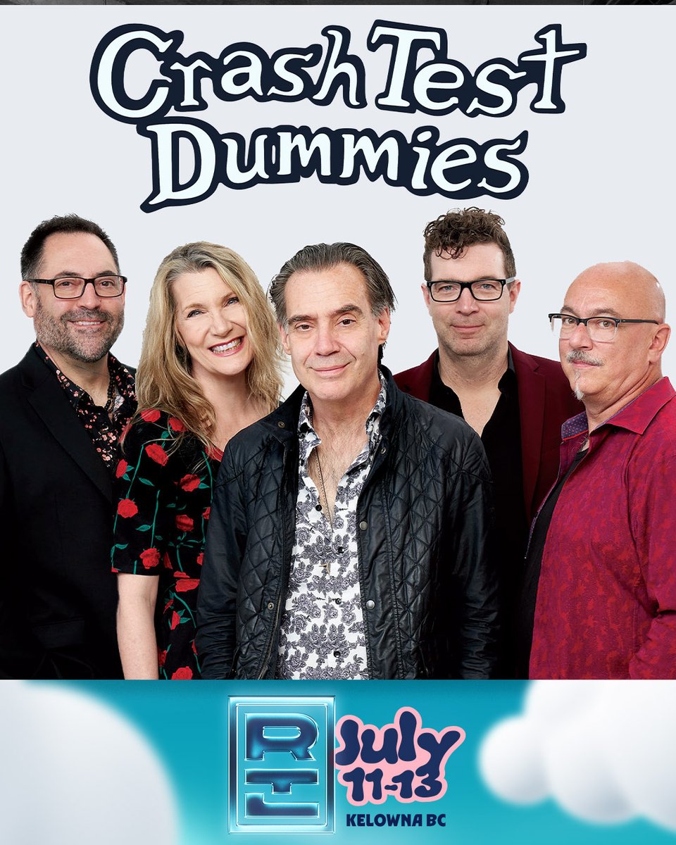 KELOWNA—ROCK THE LAKE 2025! 

Crash Test Dummies hit the stage at Rock The Lake in Kelowna, BC on Sunday, July 13, 2025!  Join us along with The Sheepdogs, Sam Roberts Band, and Lucky Monkey for an unforgettable day of music.

Tickets &amp; info: crashtestdummies.com