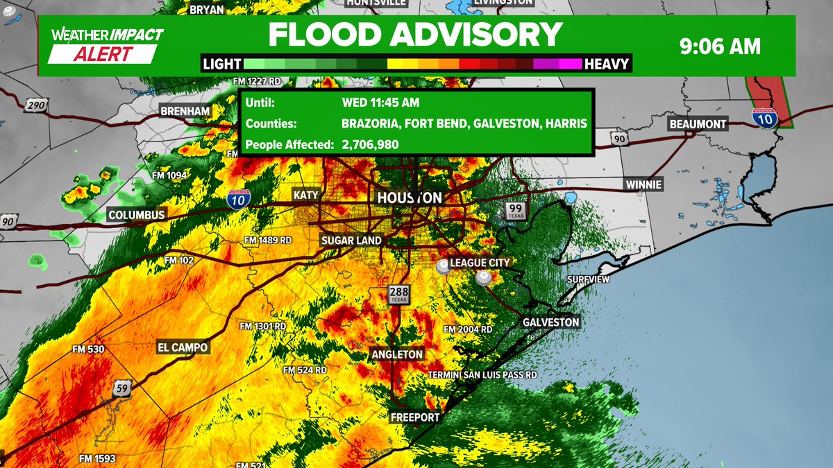 Kim Castro (@kimcastrowx) on Twitter photo Flood Advisory ‼️
Careful on your commute.
Street flooding is a growing concern as heavy rain persists.
Some spots have already received 2-3” of rain this morning an additional 3” is possible.
<a href="/KHOU/">KHOU 11 News Houston</a> #khou11 <a href="/chitakhou/">Chita Craft</a> Flood Advisory ‼️
Careful on your commute.
Street flooding is a growing concern as heavy rain persists.
Some spots have already received 2-3” of rain this morning an additional 3” is possible.
<a href="/KHOU/">KHOU 11 News Houston</a> #khou11 <a href="/chitakhou/">Chita Craft</a>