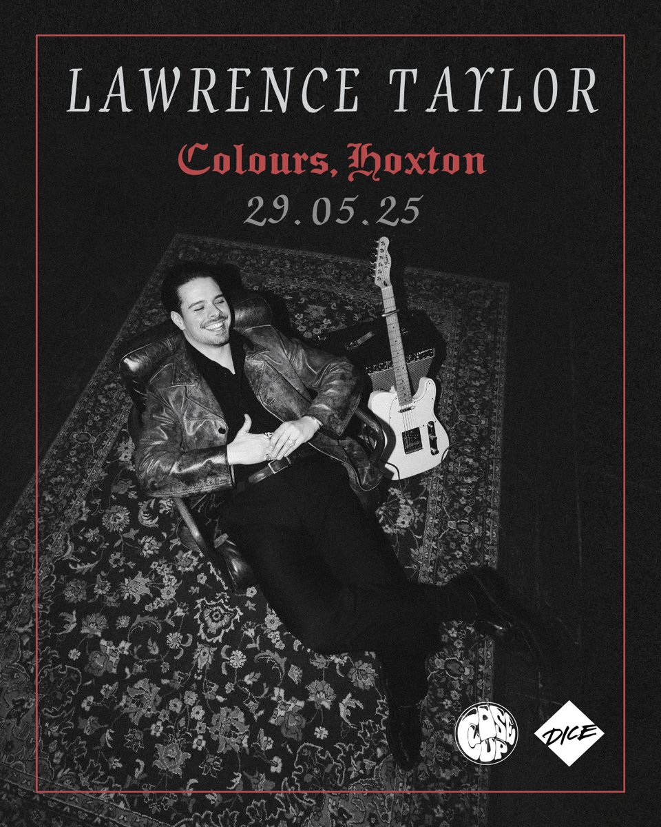 CloseUp (@closeuppromo) on Twitter photo SHOW :: Bluesy infused alt-indie soloist <a href="/LawrenceTaylor/">Lawrence Taylor</a> headlines <a href="/ColoursHoxton/">Colours Hoxton</a> in LDN tomorrow night!! (29/5). Don't miss it.
Last tickets on <a href="/dicefm/">DICE</a> ๐คโค๏ธ SHOW :: Bluesy infused alt-indie soloist <a href="/LawrenceTaylor/">Lawrence Taylor</a> headlines <a href="/ColoursHoxton/">Colours Hoxton</a> in LDN tomorrow night!! (29/5). Don't miss it.
Last tickets on <a href="/dicefm/">DICE</a> ๐คโค๏ธ