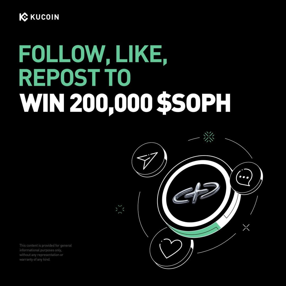 🎉 #Giveaway অ্যালার্ট: উযাপন করুন $SOPH লিস্টিং #KuCoin এ!

🎁 ২০০,০০০ $SOPH পাবে ১০০ বিজয়ী!

🗓 ৩০ মে বিকেল ৫:৩০ পর্যন্ত

🎁 গিভওয়ে ডিটেইলস 
x.com/kucoincom/stat…
