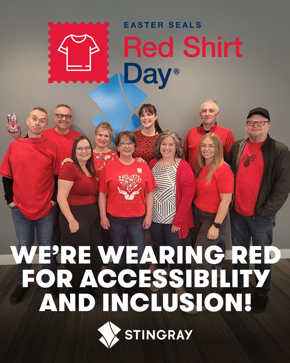 ❤️ Today is Red Shirt Day — a national day of action for accessibility and inclusion in Canada.
We wear red to show our support for a future without barriers!
<a href="/EasterSealsNL/">Easter Seals</a>

#RedShirtDay #AccessibilityMatters #InclusionForAll #BarrierFreeCanada #StingrayRadio