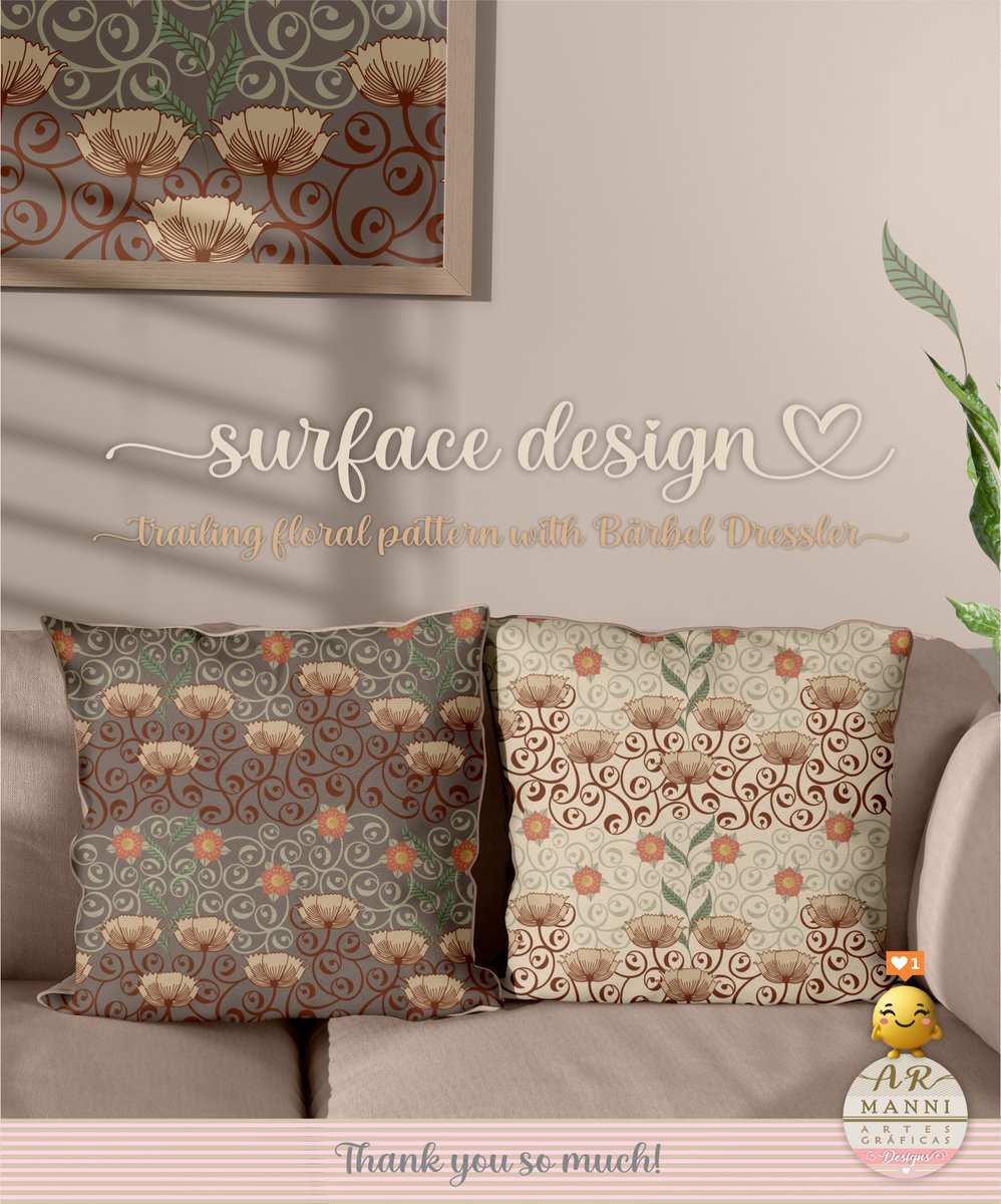 ✨💖🌸🍃👩🏼‍💻🍃🌸💖 Closing the month with the joy of having participated in Floral Trailing 2025 and having completed the challenge with the wise teacher Barbel Dresser. Continuing with the beloved studies and improvements. Gratitude!🌿🙏🏻🥰🌿✨ #surfacedesign #floral #patterns #art