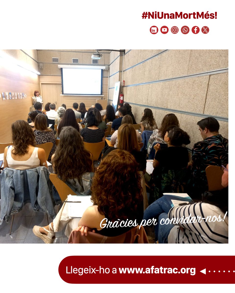 afatrac's tweet photo. 🧠 Avui hem participat en una jornada de la @FCDrogodep sobre l’atenció a les famílies en l’àmbit de les addiccions.
🤝 Seguim treballant per serveis més humans i integrals.
🔗 Llegeix la notícia a: https://t.co/Ftp9s6qpRI
#AFATRAC #Addiccions #Famílies #SalutMental https://t.co/xeamSSybNR