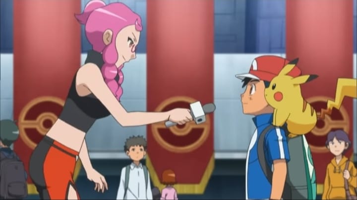 Ash's interview.
#アニポケ #Pokemon #サトシ