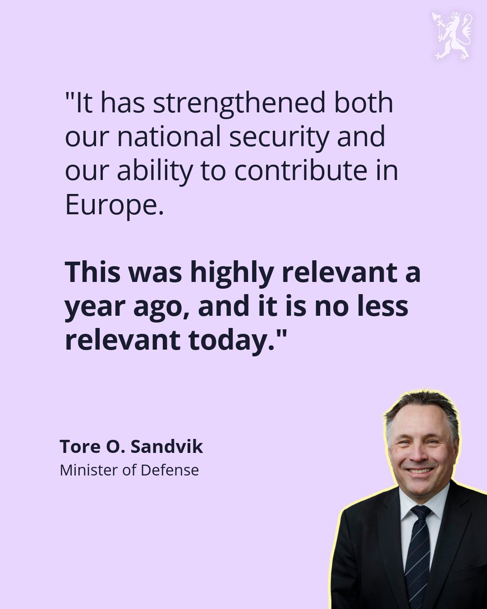 One year of historic security and defense partnership with the EU 🇳🇴🤝🇪🇺
