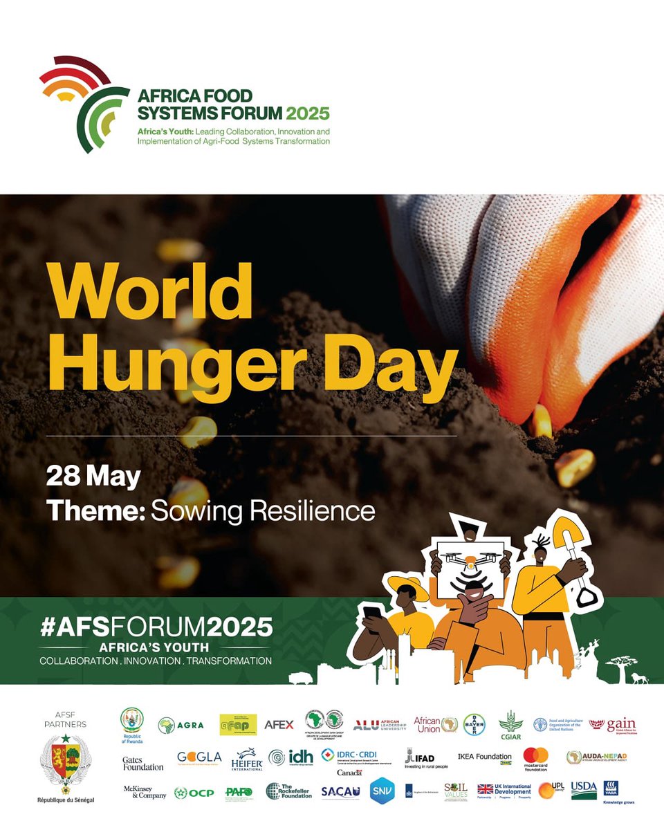 AFS Forum (@theagrf) on Twitter photo This #WorldHungerDay, we celebrate Africa’s Youth as the driving force behind collaboration, innovation, and transformation in agri-food systems. Together, we’re #SowingResilience for a future free from hunger.
Join the movement! 🌾✨ #AFSFORUM2025 #AgriFoodTransformation This #WorldHungerDay, we celebrate Africa’s Youth as the driving force behind collaboration, innovation, and transformation in agri-food systems. Together, we’re #SowingResilience for a future free from hunger.
Join the movement! 🌾✨ #AFSFORUM2025 #AgriFoodTransformation