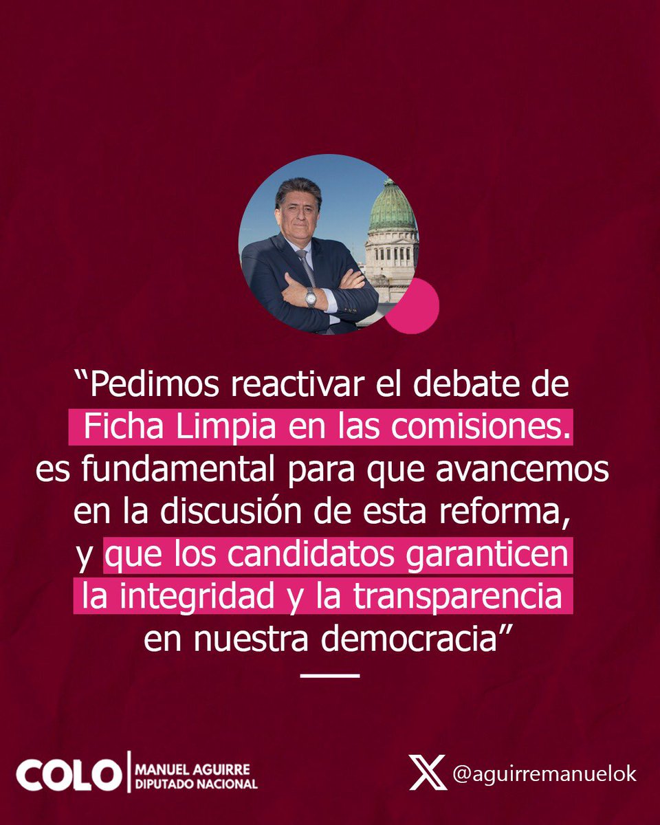 *Aguirre: “Pedimos reactivar el debate de Ficha Limpia en las comisiones*

El rechazo de la ley de Ficha Limpia se dio el pasado 7 de mayo por un voto, y ha puesto de manifiesto la necesidad de continuar trabajando por estándares más altos en la selección de candidatos.