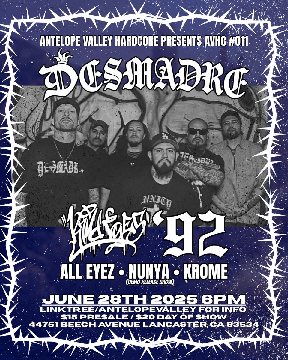 Yo what up <a href="/KINDEYESBAND1/">KIND EYES</a> making a special guest appearance. AVHC ROLL CALL!!! 
<a href="/DesmadrexLA/">DESMADRE</a> 
<a href="/NinexDeuce/">‘92HATESU</a> 
Nunya 
Krome