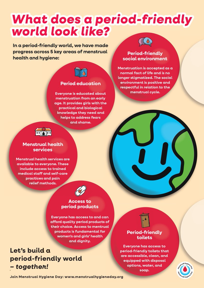 Period education is essential for menstrual health and hygiene. When girls and boys learn from a young age that menstruation is normal, societal acceptance grows. 

#PeriodFriendlyWorld #MHDay2025
⁠#MHDay28May
