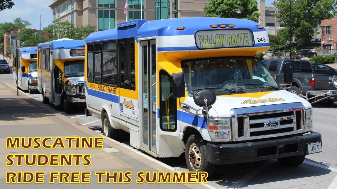CityofMuscatine's tweet image. 🚍 Muscatine K–12 students ride FREE all summer! 🗓️ May 30–Aug 25 🆔 Show school ID (grades 6–12) 📞 Info: 563-263-8152 📍 More info: bit.ly/4jrMpxl
No fare. No stress. Just ride. ☀️
#MuscaBus #Muscatine #FreeRides #Summer2025