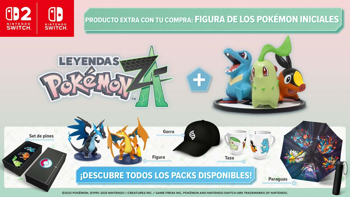 Nintenderos's tweet photo. Leyendas Pokémon: Z-A confirma regalos por reservar, fechas para las reservas, packs y más - https://t.co/vg6TfAM5Es https://t.co/FthFERZrFV