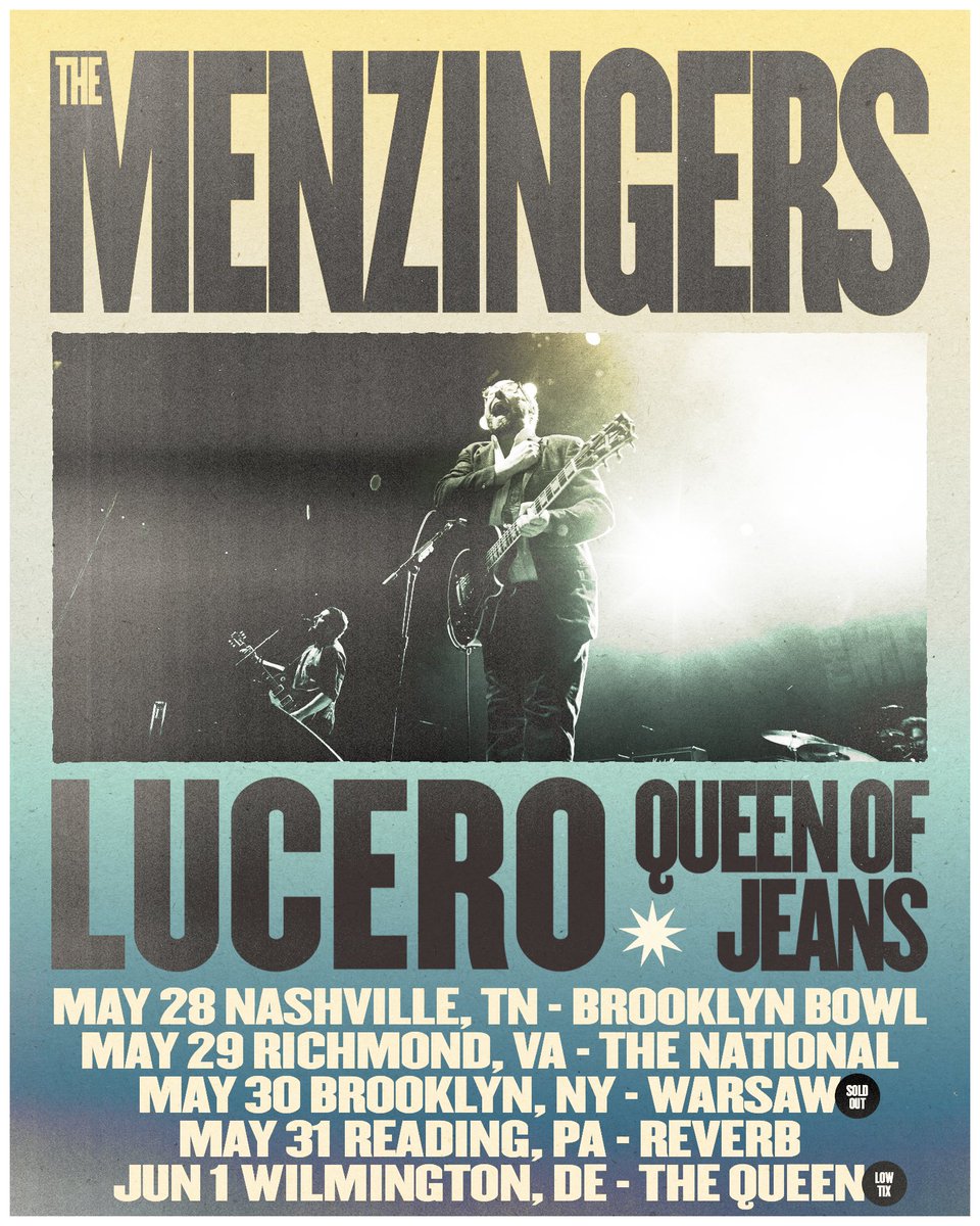 Shows this week: Nashville, Richmond, Brooklyn, Reading, and Wilmington 

Tickets at TheMenzingers.com