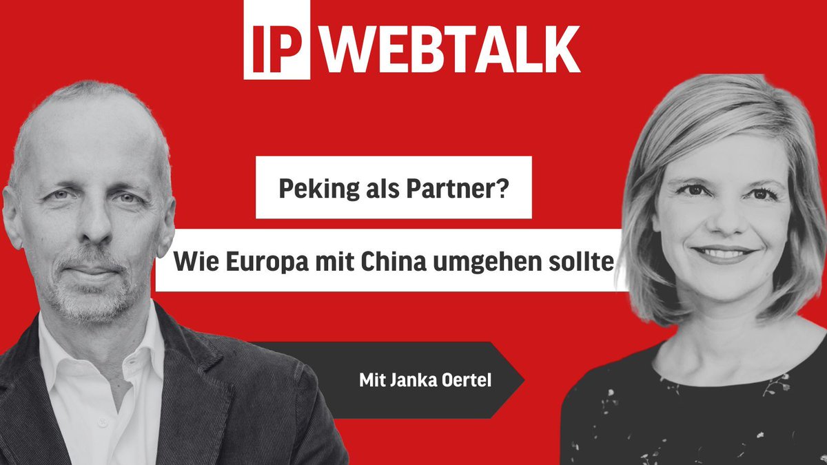 Int_Politik's tweet image. „China ist für Deutschland eine dreifache Herausforderung: für unsere Sicherheit, wirtschaftliche Zukunft und gesellschaftliche Stabilität“, so @oertel_janka im IP-Webtalk am Montag. 💬
Wer nicht live dabei sein konnte, findet die Aufzeichnung hier: 👉 internationalepolitik.de/de/mediathek/i…