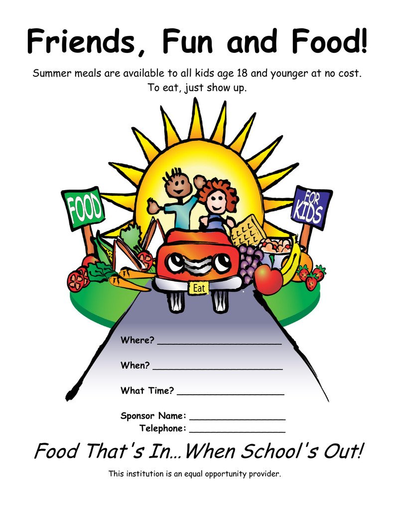 Summer meals are available June 4th-August 8th. Monday - Friday.
Closed June19th, and July 3rd and 4th.