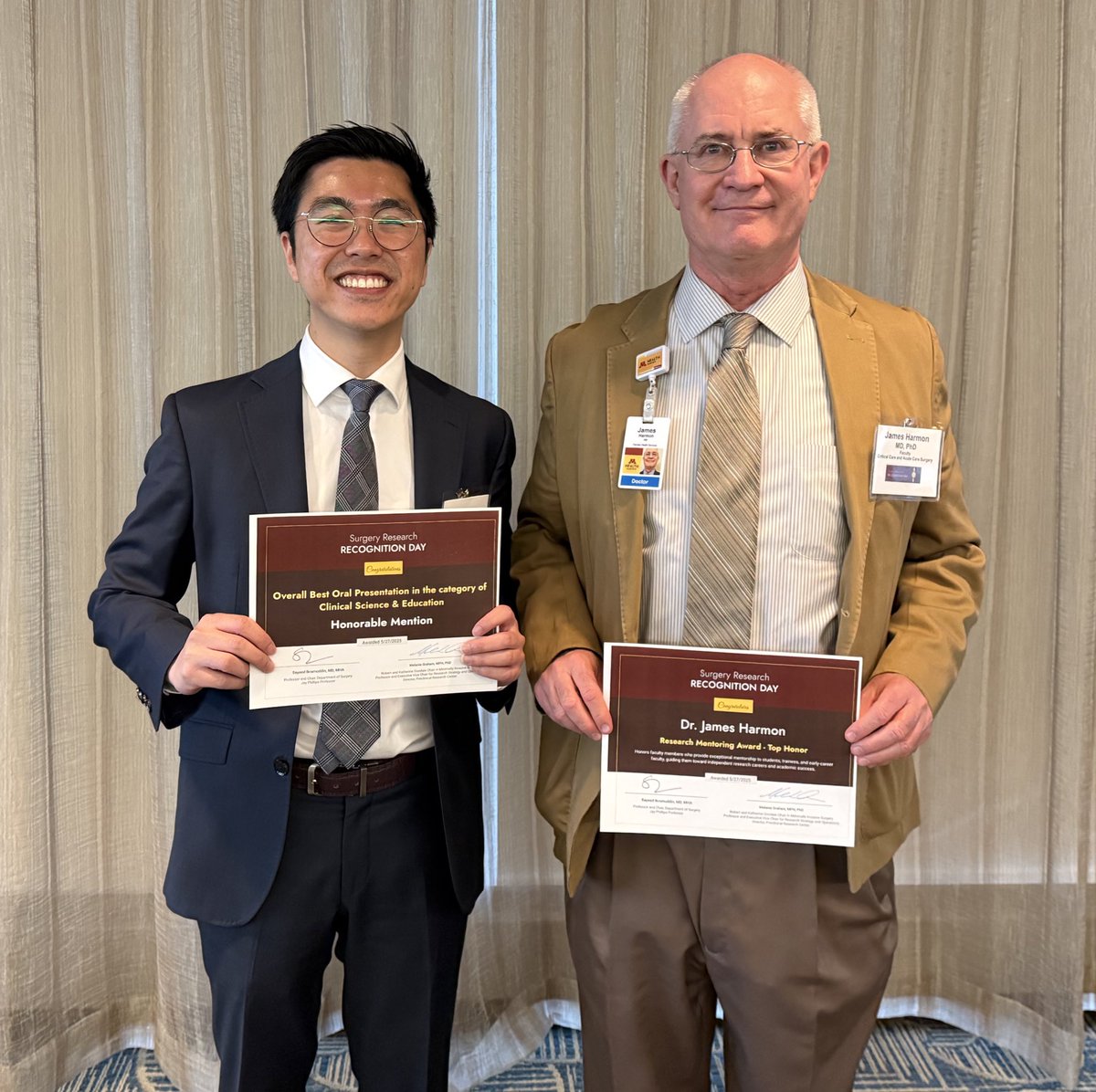 Sean Nguyen (@seanhnguyen) on Twitter photo Big honors out to my research mentor Dr. Harmon for winning the Research Mentoring Award at the <a href="/UMNSurgery/">UMN Surgery</a> research day and to the seven of our students who presented!! Big honors out to my research mentor Dr. Harmon for winning the Research Mentoring Award at the <a href="/UMNSurgery/">UMN Surgery</a> research day and to the seven of our students who presented!!