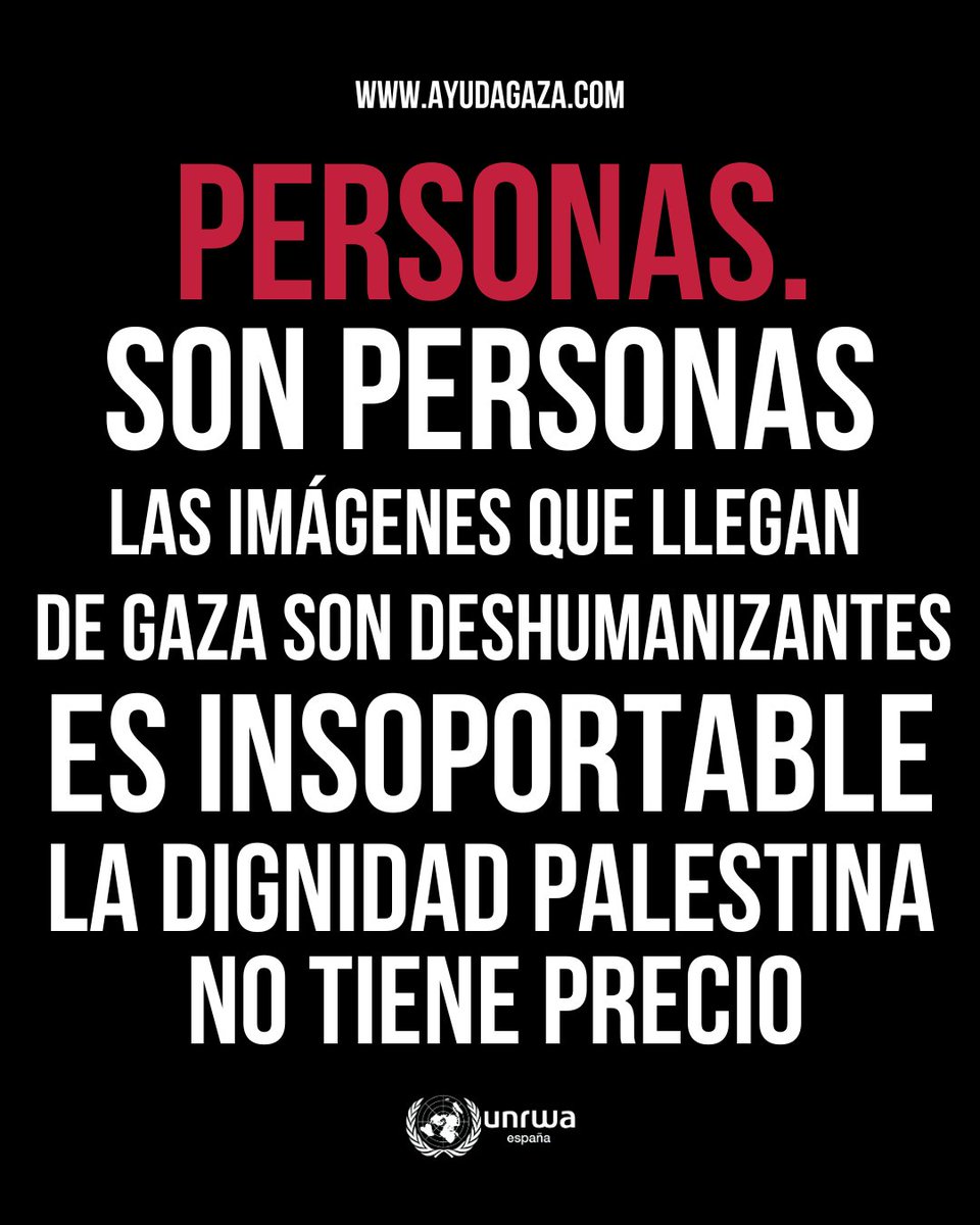 LA DIGNIDAD PALESTINA NO TIENE PRECIO. 

Las imágenes que estamos viendo de Gaza estos días son insoportables.