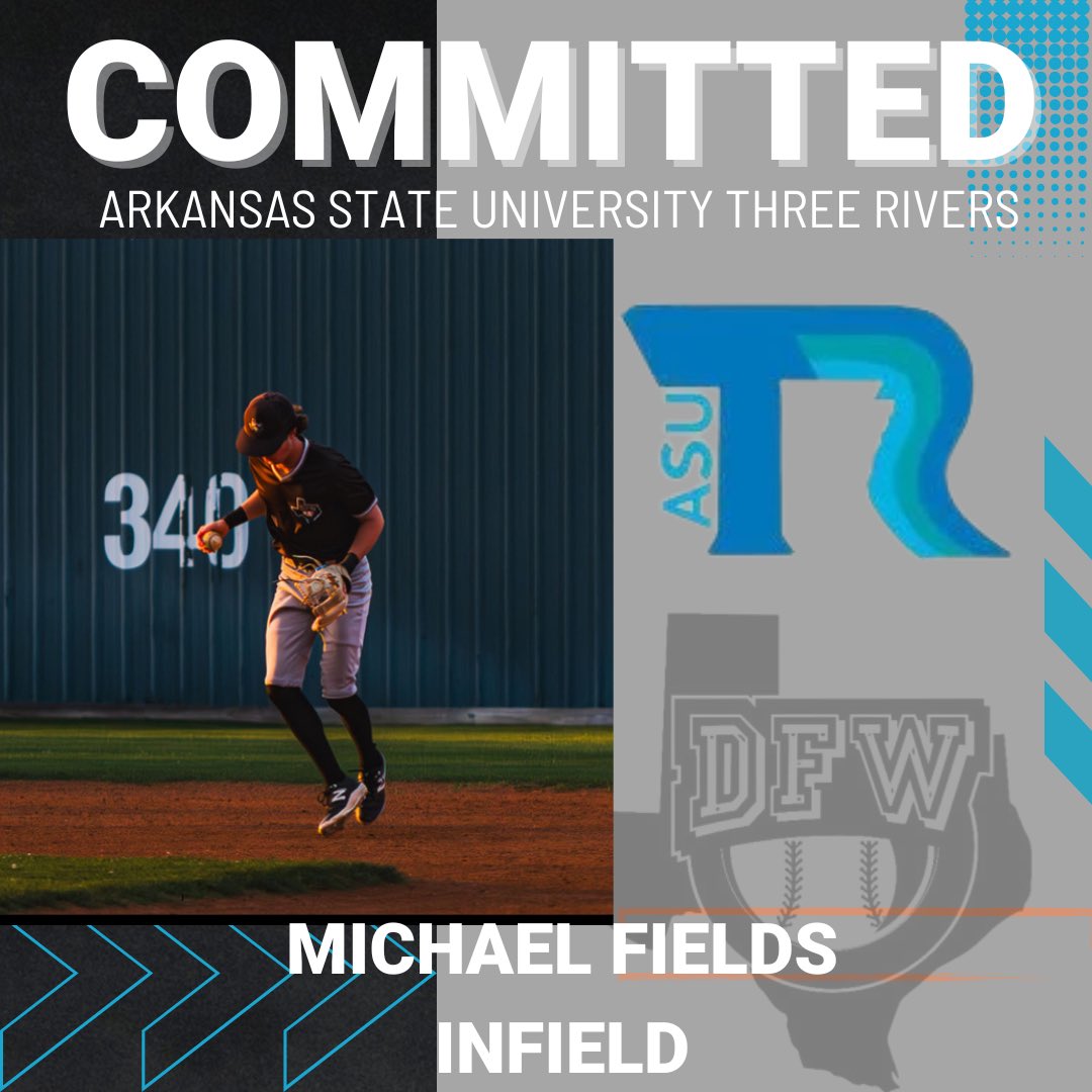 Davis Page (@coachpage_) on Twitter photo COMMITMENT!!!!
Congrats to <a href="/FieldsTrig/">Trig Fields</a> on his commitment to <a href="/ASUThreeRivers/">Arkansas State University Three Rivers</a> NJCAA Division 2!!!
#DubCity <a href="/DFWPostGrad/">DFW Post Grad Baseball</a> <a href="/MattDeckerTPA/">Matt Decker</a> COMMITMENT!!!!
Congrats to <a href="/FieldsTrig/">Trig Fields</a> on his commitment to <a href="/ASUThreeRivers/">Arkansas State University Three Rivers</a> NJCAA Division 2!!!
#DubCity <a href="/DFWPostGrad/">DFW Post Grad Baseball</a> <a href="/MattDeckerTPA/">Matt Decker</a>