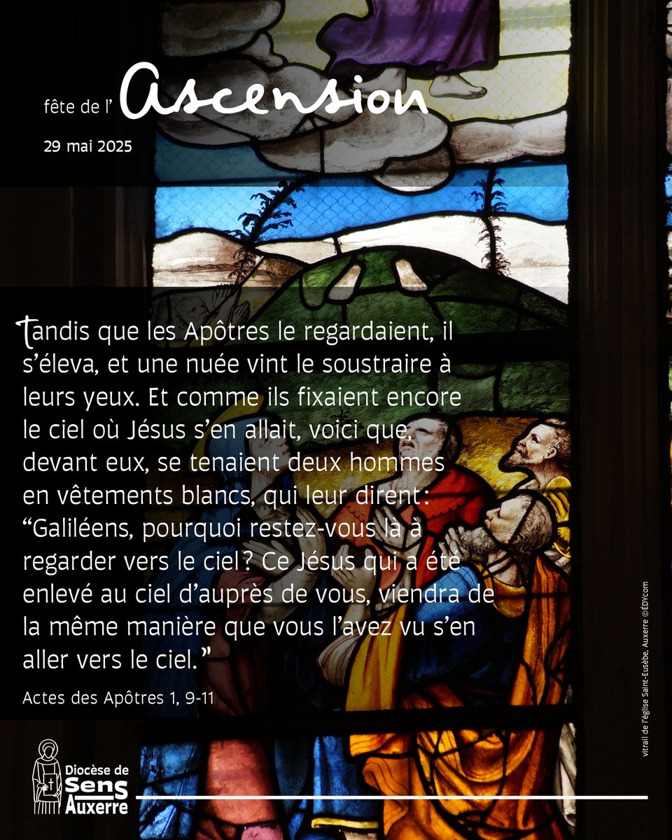 Aujourd’hui, l’Église fête l’Ascension, qui célèbre la montée de Jésus vers Dieu son Père. La fête de l’Ascension est une des principales fêtes chrétiennes, qui s’inscrit dans le prolongement de Pâques et annonce la Pentecôte, dix jours plus tard.
#Ascension #fête