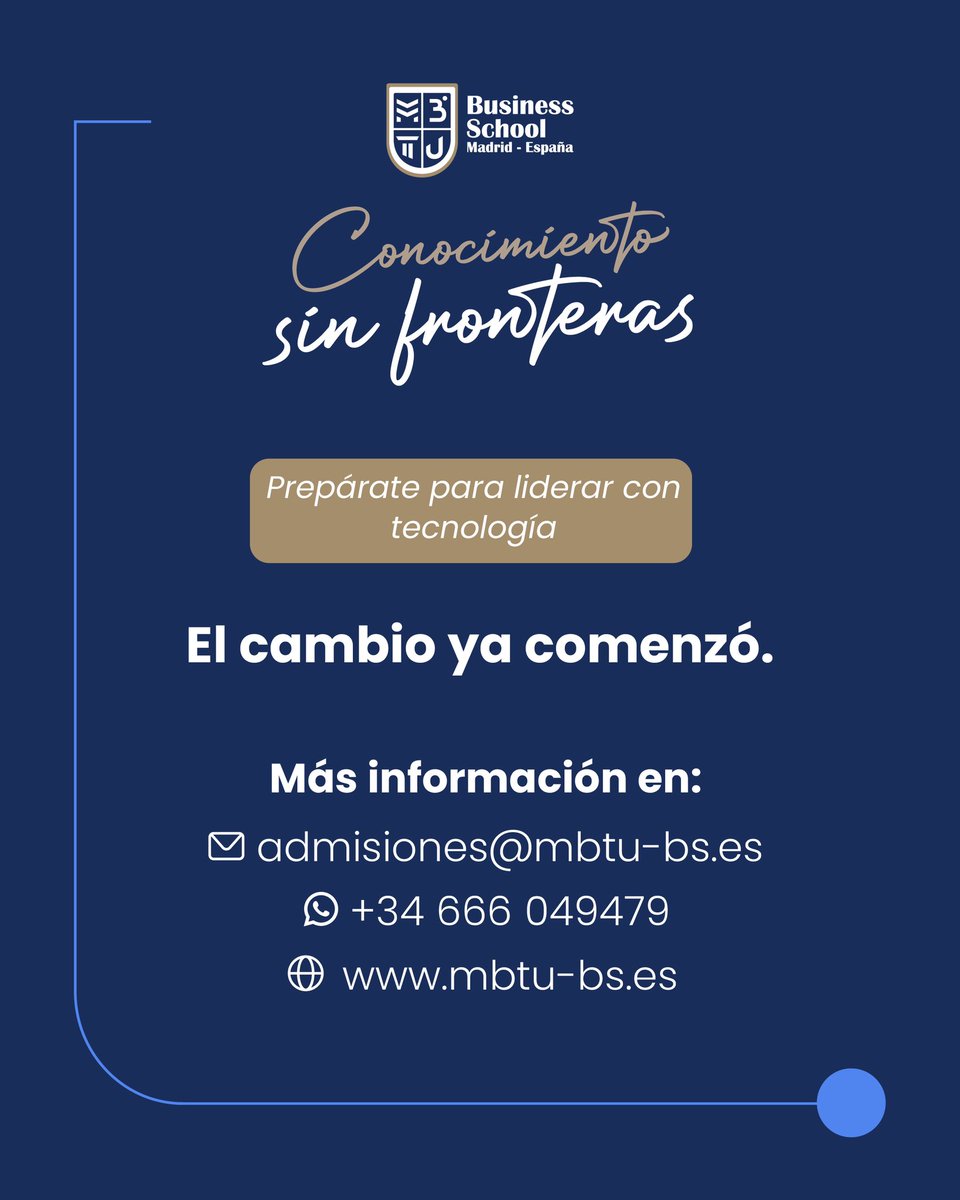 ¿Sabías que la Inteligencia Artificial ya forma parte de tu entorno laboral?
No es el futuro… ¡es el presente! Automatización, análisis de datos y decisiones inteligentes ya están transformando cómo trabajamos

#IAenElTrabajo #FuturoDigital #EducaciónConTecnología #MBTU #BigData