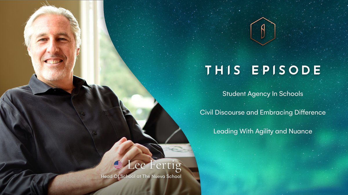 SimonNoakes's tweet image. In S5E12 of our #InspiringSchoolsPodcast, Lee Fertig and I discuss the importance of Student Agency In Schools, teaching Civil Discourse and Embracing Difference, the art and tools for Leading With Agility and Nuance, and what education might look like in 2050.
 
🎙️…