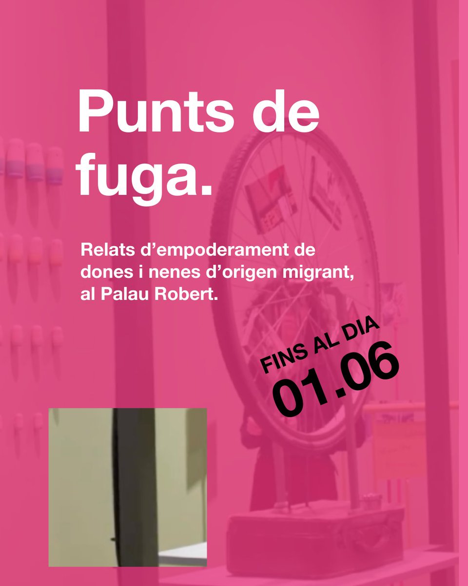 ⚠️ Últims dies per visitar Punts de fuga al Palau Robert!
📸 Exposició multimèdia sobre l’empoderament de dones i nenes migrants.
🎟️ Entrada lliure fins a l’1 de juny
📍 Sala 2
No te la perdis! ⏳
#PuntsDeFuga #Empoderament #PalauRobert #CulturaInclusiva