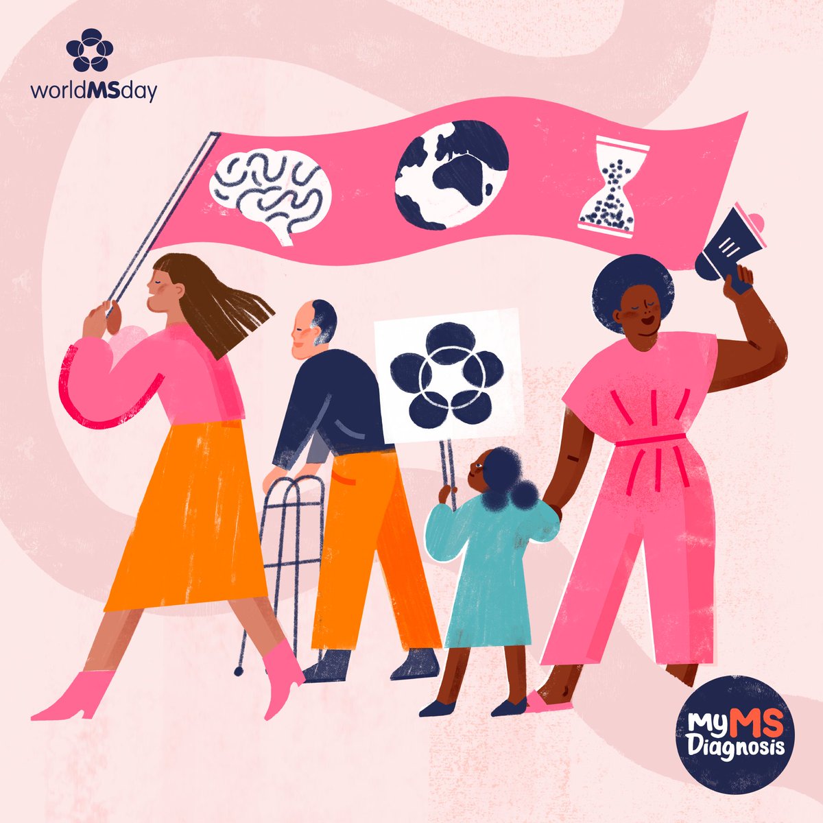 Today on #WorldMSDay, we stand with 2.9M people living with #MultipleSclerosis. This year’s theme: My MS Diagnosis – Navigating MS Together.
Let’s raise awareness, support early diagnosis &amp; share real stories.
 
Learn more: worldmsday.org 💙