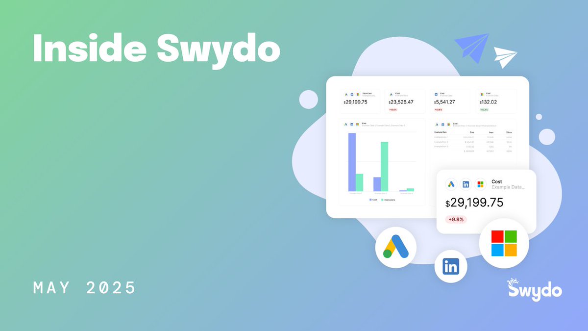 Tired of hunting through tabs just to get a clear report? We get it.

Our new LinkedIn newsletter Inside Swydo just dropped to help you:

🥇 Merge all your ad data (Google, Facebook, LinkedIn, TikTok, Microsoft Ads) into one widget
🥇 Protect dashboards with password locks
🥇
