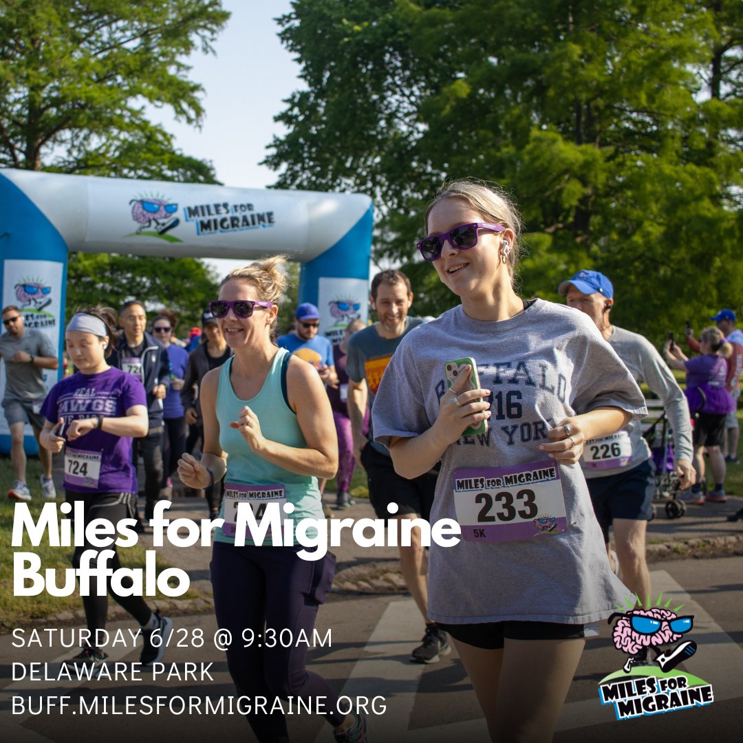 Miles For Migraine (@miles4migraine) on Twitter photo Join us for the 7th Annual Buffalo Walk/Run/Relax on Saturday, June 28th at Delaware Park! Every step helps raise funds for <a href="/DentInstitute/">Dent Neurologic</a>'s fellowship training program!
Sign Up Today: buff.milesformigraine.org Join us for the 7th Annual Buffalo Walk/Run/Relax on Saturday, June 28th at Delaware Park! Every step helps raise funds for <a href="/DentInstitute/">Dent Neurologic</a>'s fellowship training program!
Sign Up Today: buff.milesformigraine.org