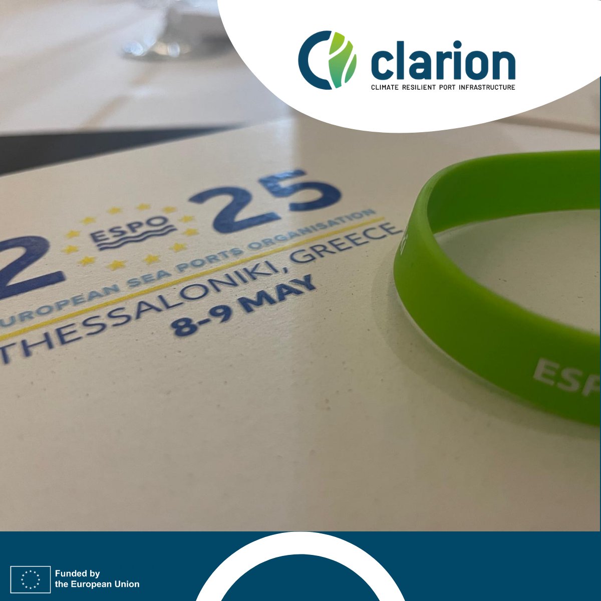 🚢 #CLARIONProject was featured at #ESPO2025 in Thessaloniki (8–9 May)!

Together with #SAFARI, we explored how EU ports can go green through joint Masterplans. Collaboration with projects like #MAGPIE &amp; #PIONEERS is key to real impact. 🌱

#GreenPorts #HorizonEU #Decarbonisation